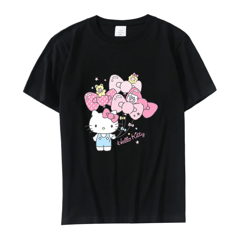

Sanrio Hello Kitty Graphic Fun Printed Fashion Women T Shirts Clothing Sales Kawaii Cartoon Clothes Summer Short Sleeve Tee
