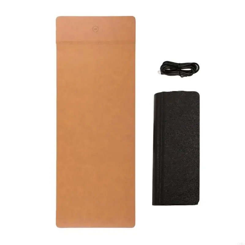 CORA Ergonomic PU Leather Charging Mouse Pad 15W Power Delivery for ClutterFree Setups