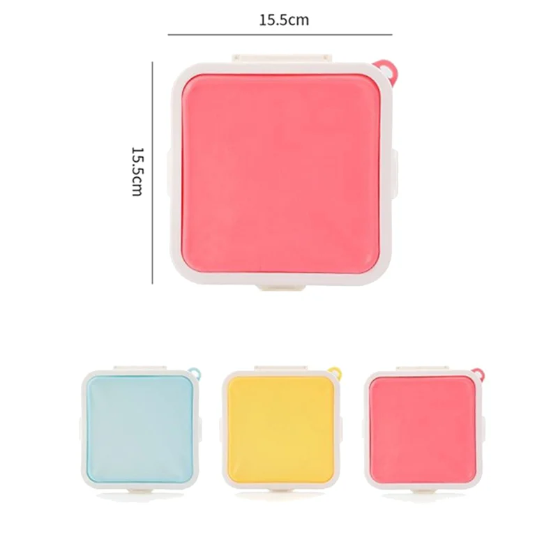 AB09-Scatole per il pranzo con custodia in silicone per il pranzo Contenitore per alimenti riutilizzabile Contenitore per il pranzo Bento per microonde