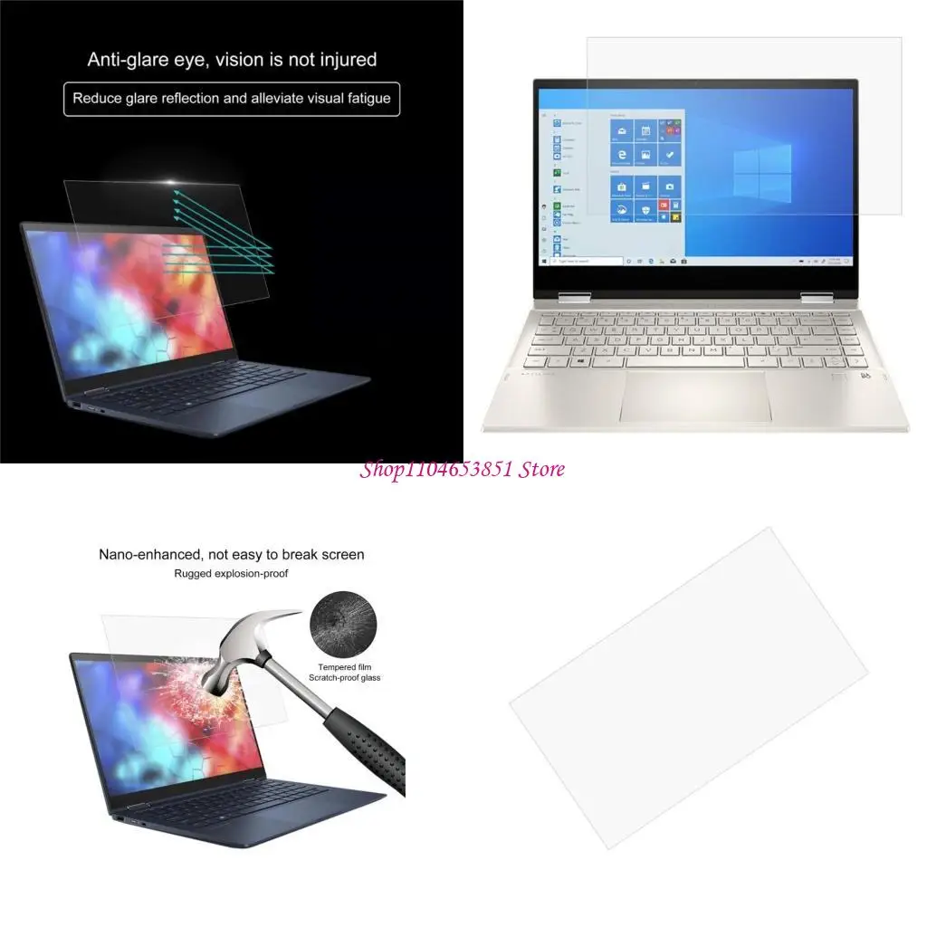 

14Inch Laptop Tempered Glass Screen Protector Anti Impacts Full Coverage Film for Pavilion