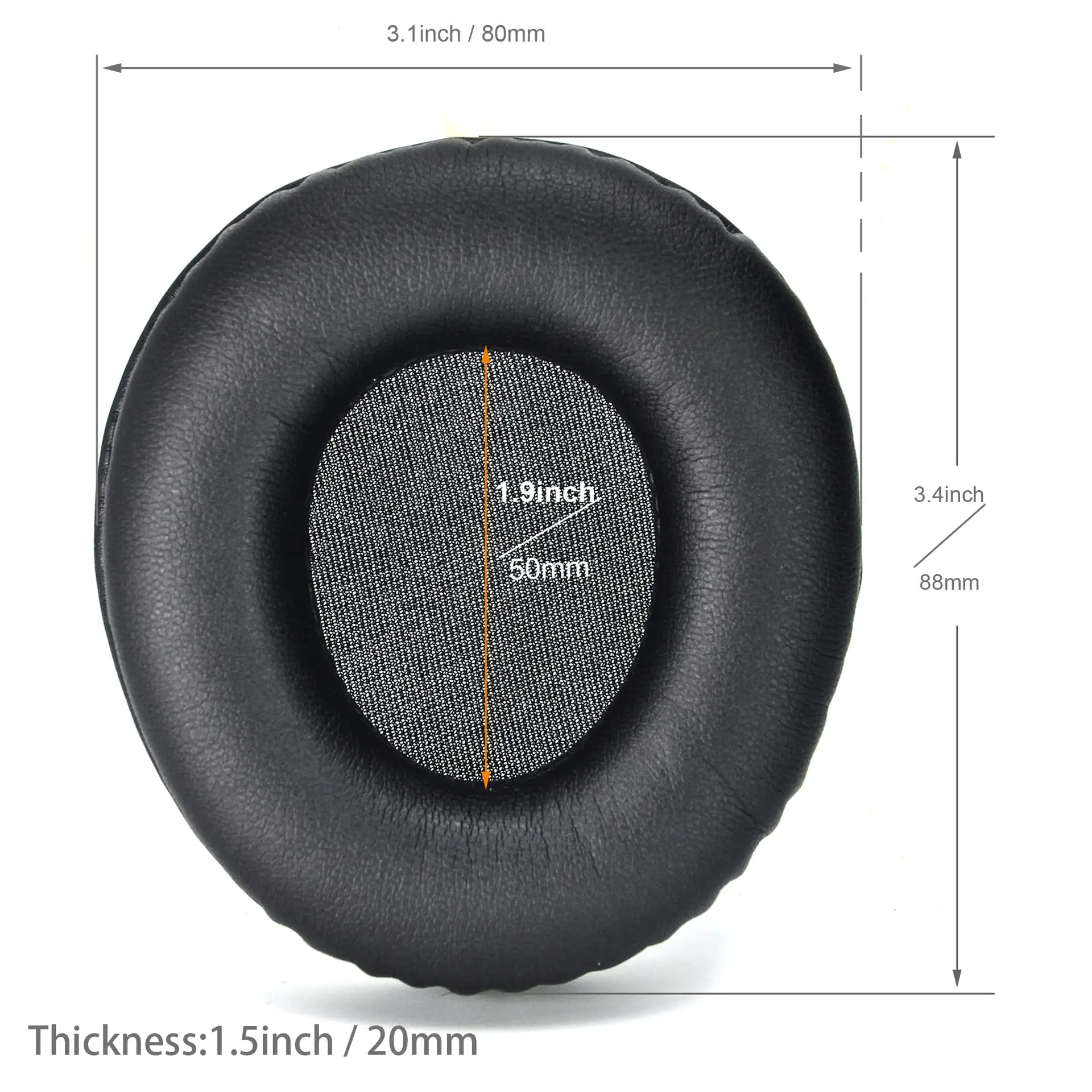 Replacement Earpads for Creative Aurvana Live Headphones, Protein Leather Ear Cushions/Earmuffs with Memory Foam