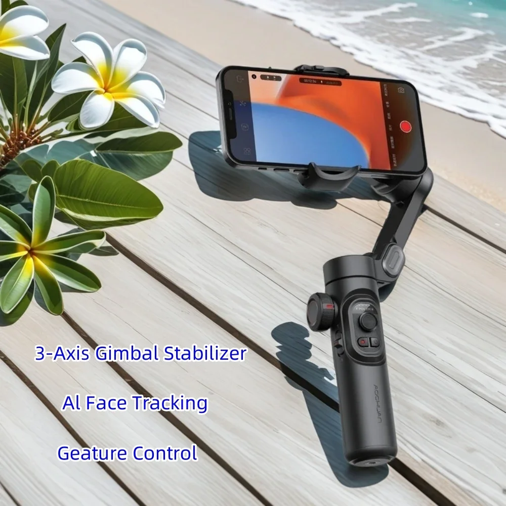 Smart XE 3-Axis Gimbal Stabilizer Foldable Mobile Phone Selfie Stick with Tripod Smartphone Gimbal for Xiaomi Iphone