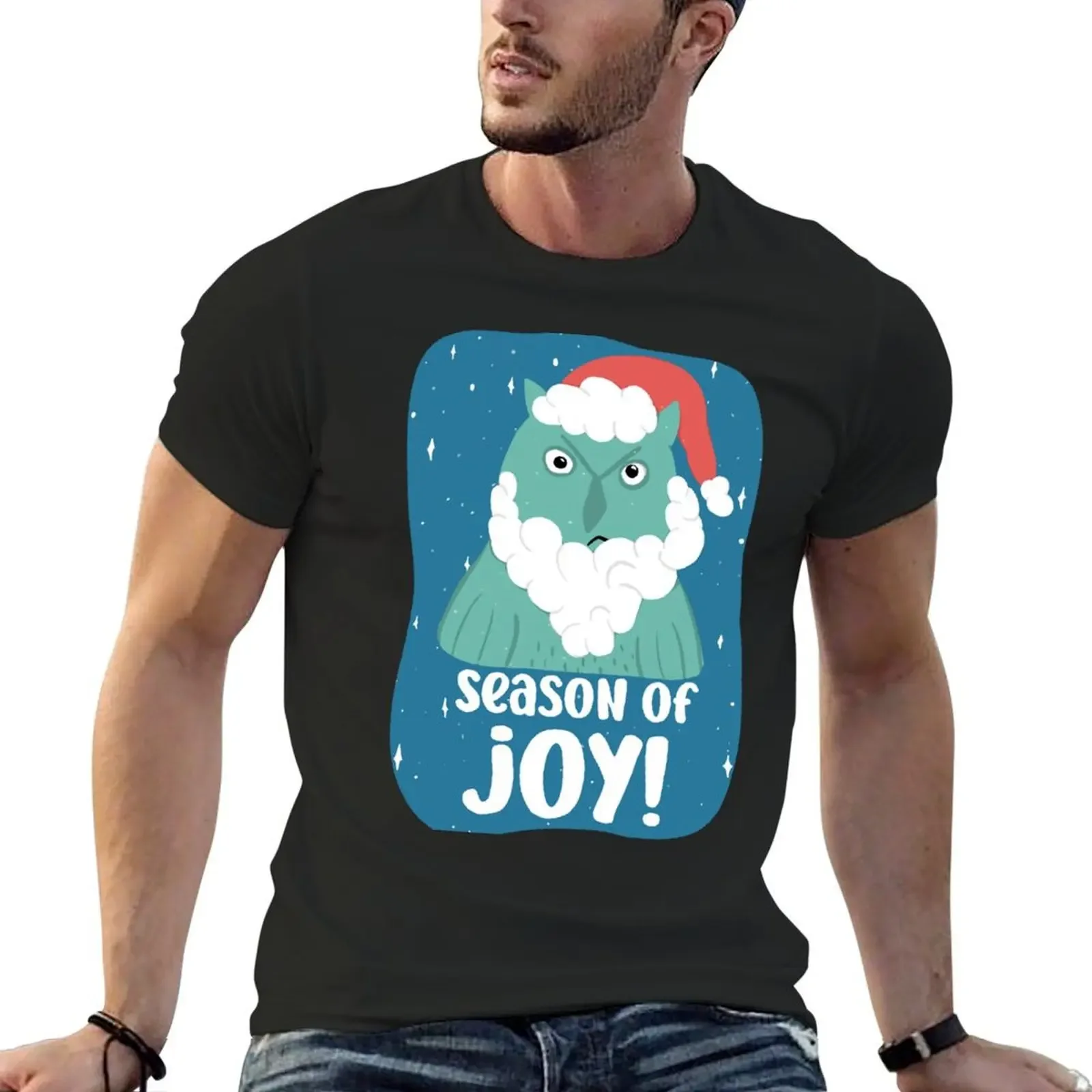 

Season of Joy (Grumpy Santa) - Owls Greetings collection - BGR T-Shirt heavyweights sublime customs mens vintage t shirts