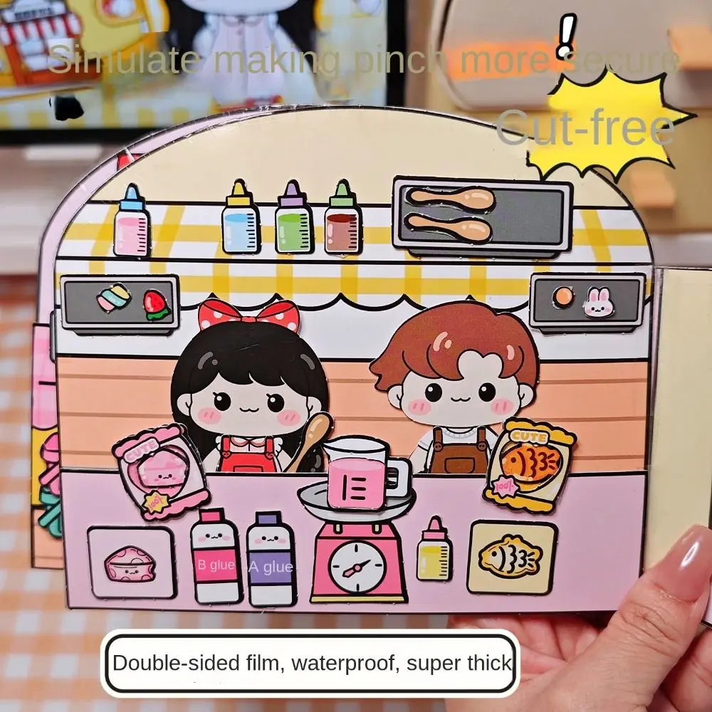 

Handmade Material DIY Pinch Toy Book Early Learning Educational Quiet Book Cartoon Puzzle Elements 3D Sticker Book