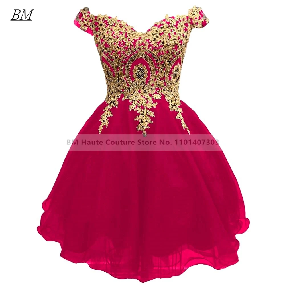 Robe de cocktail en dentelle courte, ligne A, décolletée, zone, appliques en tulle, perles de cristal, mini robe de Rh, remise des diplômes, BM393