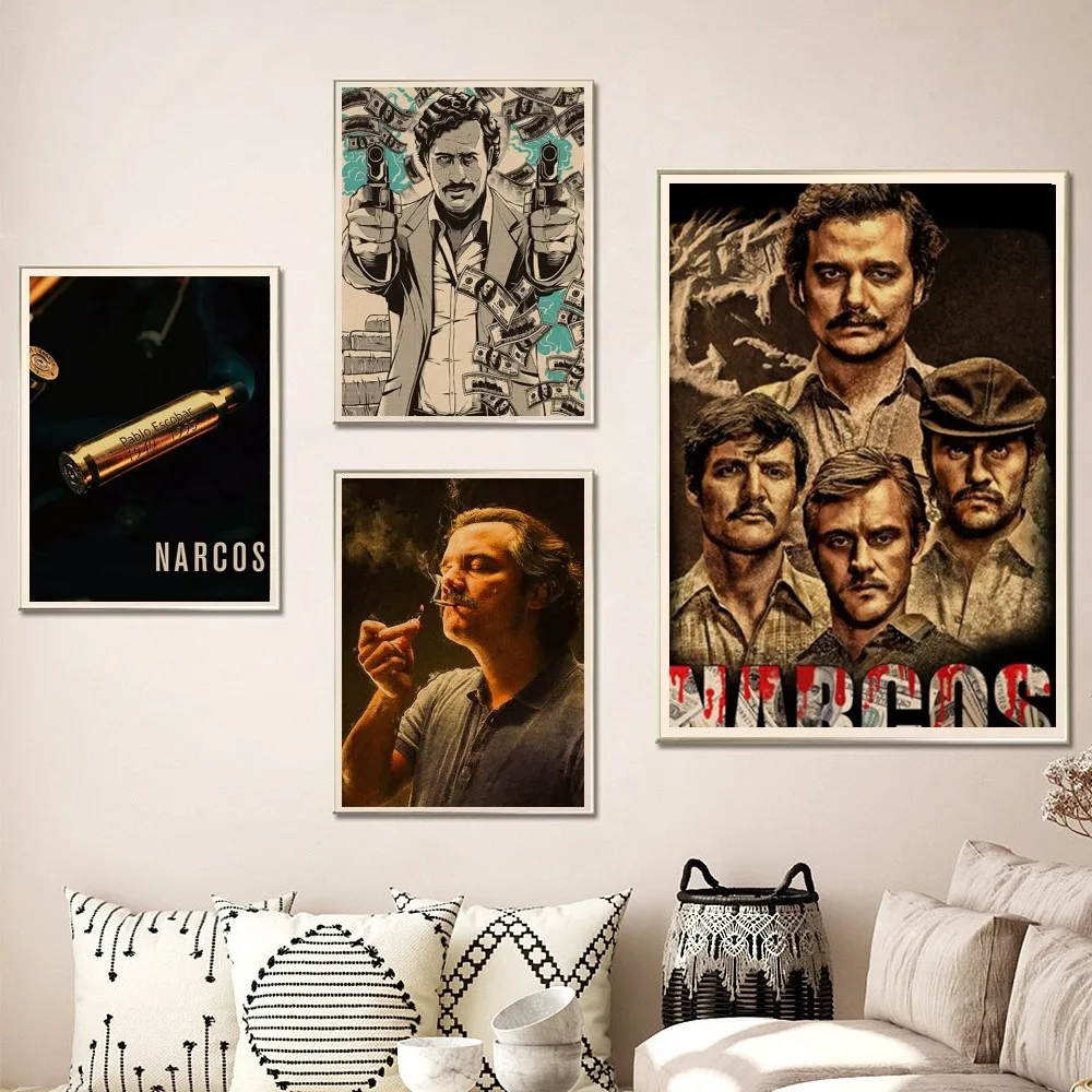 Steve Murphy Crime Season Narcos Vintage   Poster Paper Print Home Bedroom Entrance Bar Cafe Art Painting Decoration