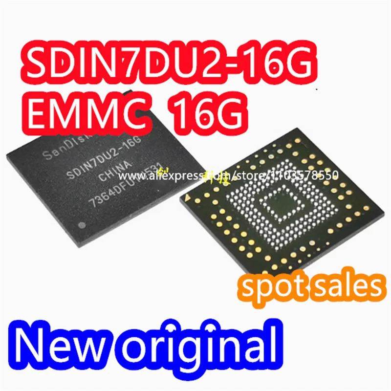 

(5 шт.) Совершенно новый оригинальный SDIN7DU2-16G SDIN7DU2 EMMC 16 ГБ посылка BGA153 чип хранения шрифтов IC