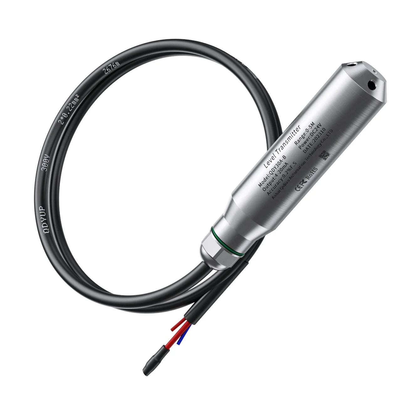 Imagem -03 - Transmissor de Nível Submersível Conversor de Pressão Sensor de Nível Hidrostático 1m 2m 5m 10m 420ma 010v Rs485