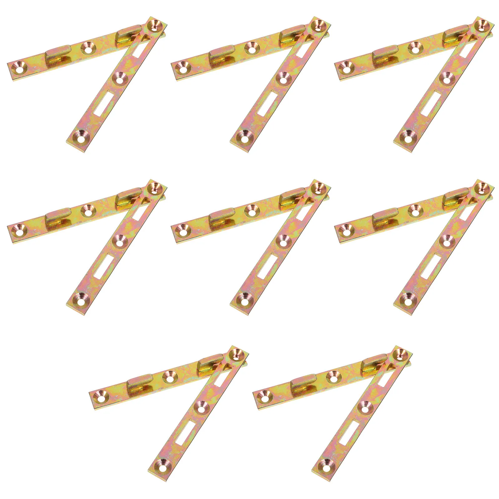 8Sets Bed Rail Connector Brackets Heavy Duty Silent Performance Secure Bed Frame Hardware Kit for Home Bedroom Furniture