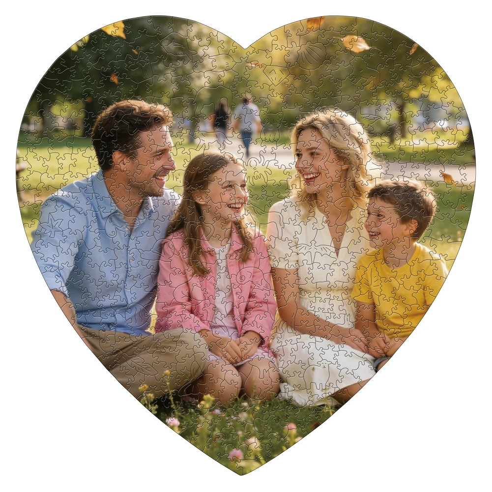 

Custom Wooden Jigsaw Puzzle 500 Pieces DIY Assembling Brain Teaser Personalized Design Educational Toy