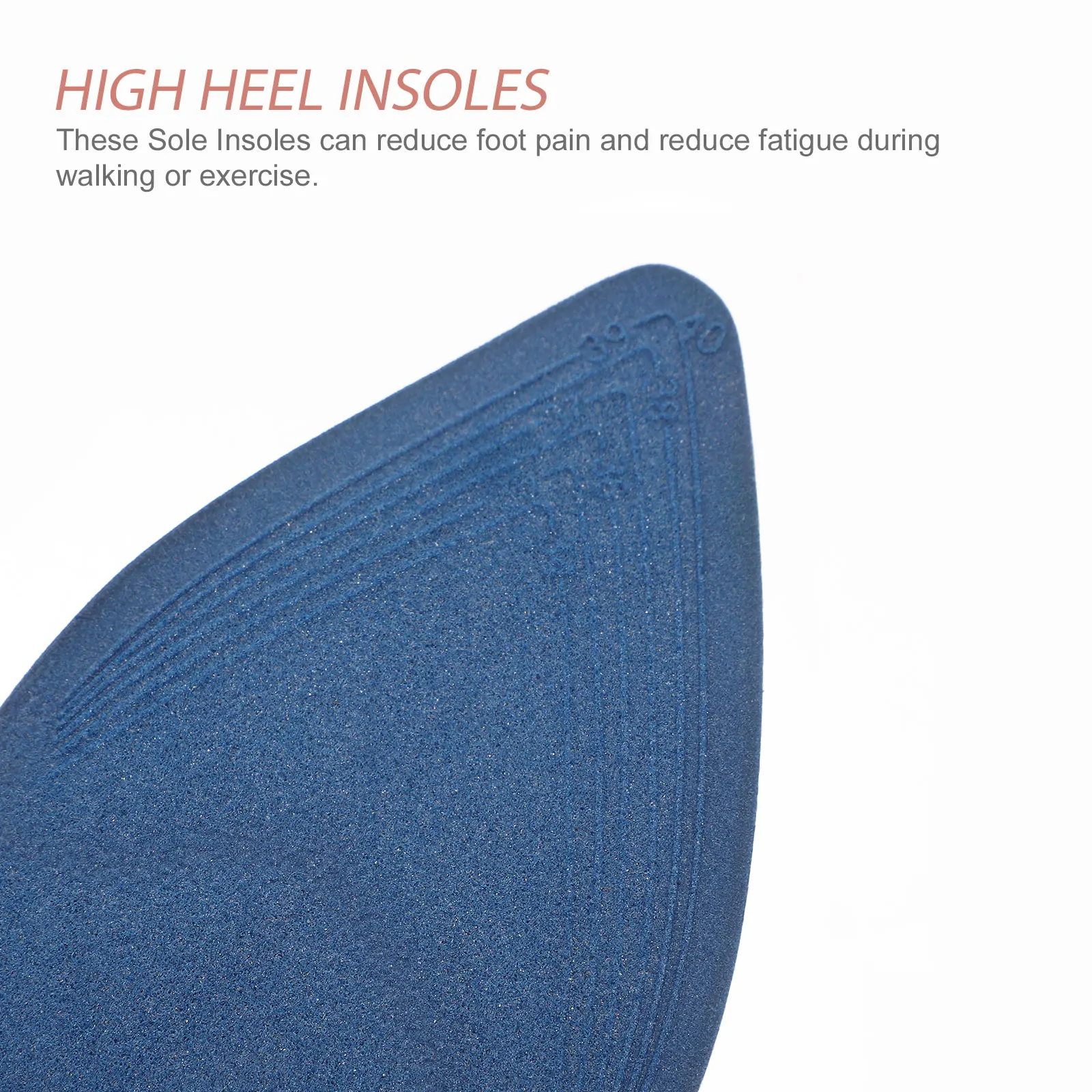 

4 Pairs Shock Absorbing Insoles Breathable Chunky Heel Comfort Inserts Women Pads Thick Cotton Non Slip Sweat Absorbing Elastic