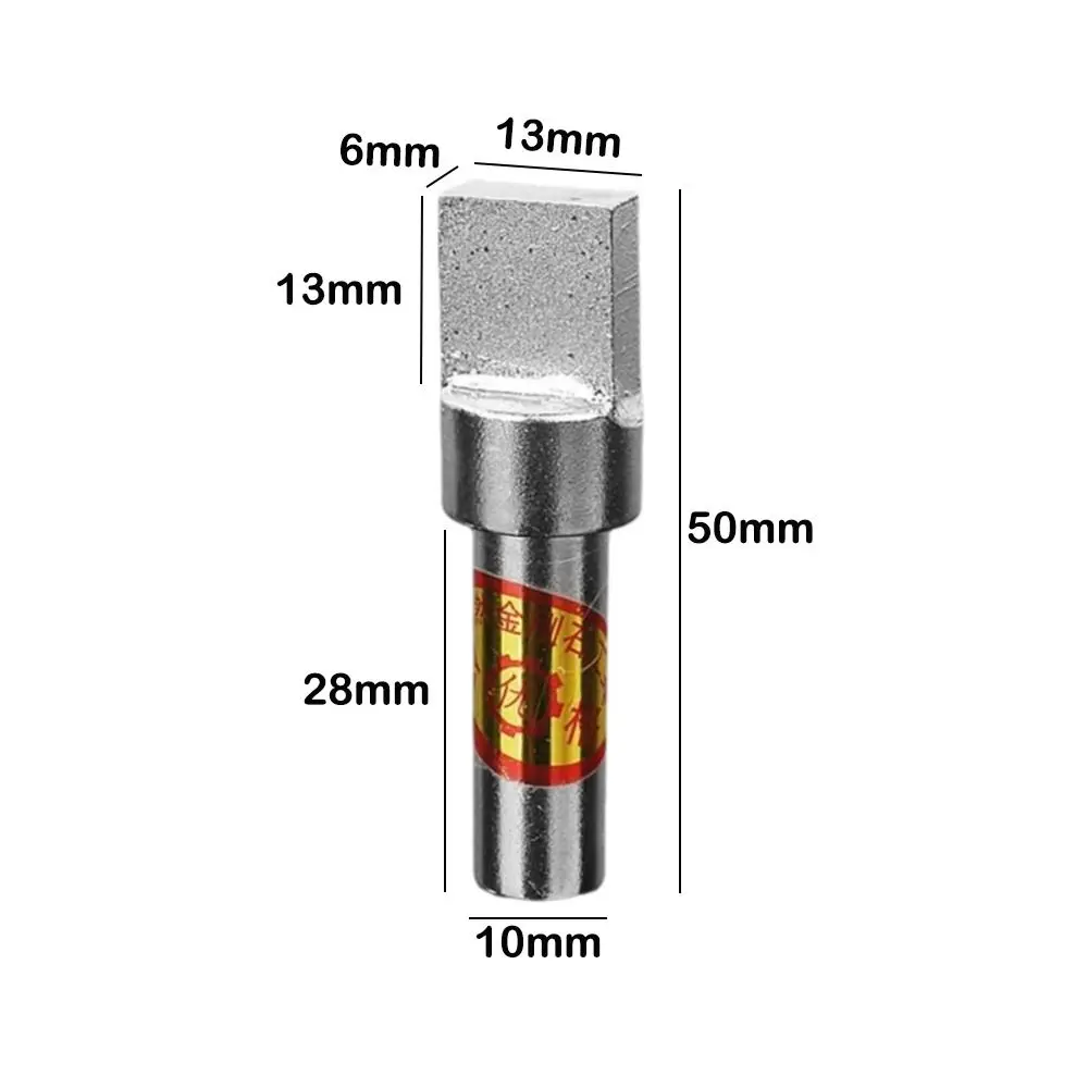 Nuovo comò con mola a testa quadrata, gambo da 10 mm, pietra rivestita di diamante, penna da comò, disco abrasivo, centratura