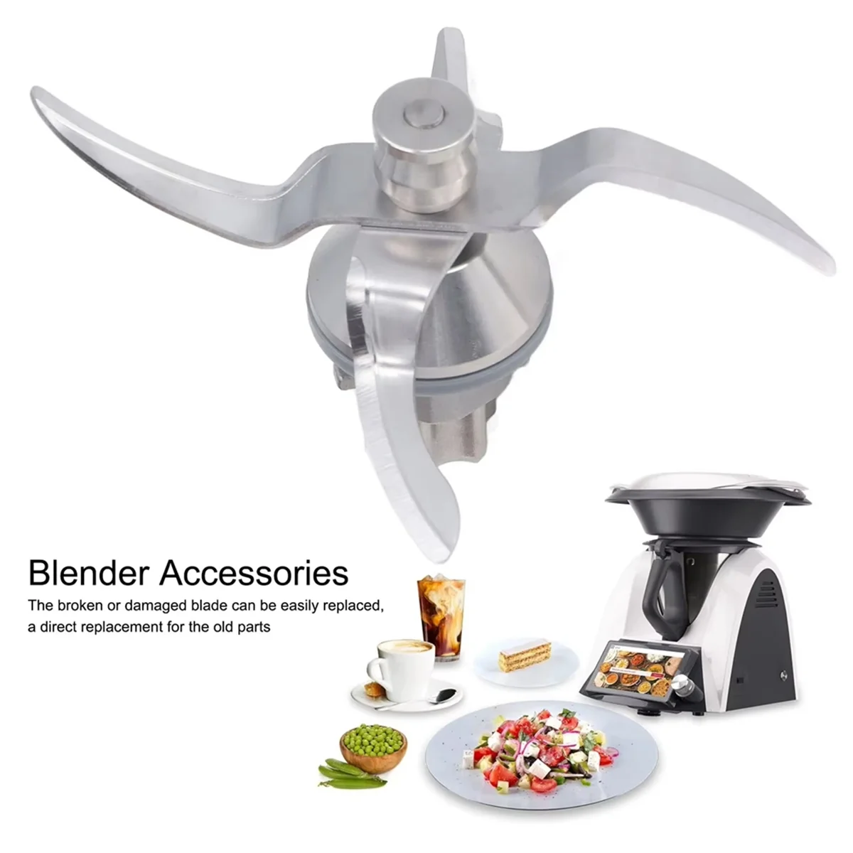 Nova lâmina de liquidificador para acessórios de processador de alimentos de substituição de faca mista tm31