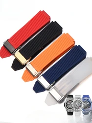 Antibacterial and Safe Silicone Watchbands for Hublot Yubo Big Bang Classic Fusion Series Elastic Sweatproof Strap 26x19mm