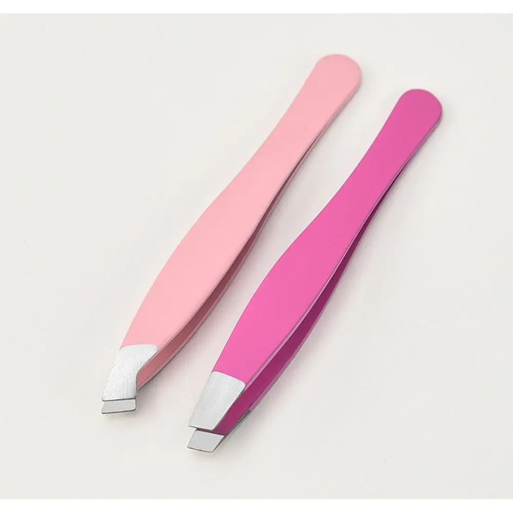 헤어 및 수염 제거용 눈썹 핀셋 속눈썹 연장용 트리밍 도구 컬러풀한 스테인리스 스틸