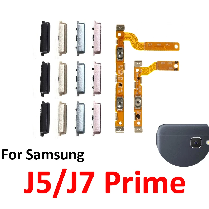 For Samsung Galaxy J5 J7 Prime G570 G610 Phone Power Volume Button On Off External Key Internal Flex Cable Ribbon Repair Parts