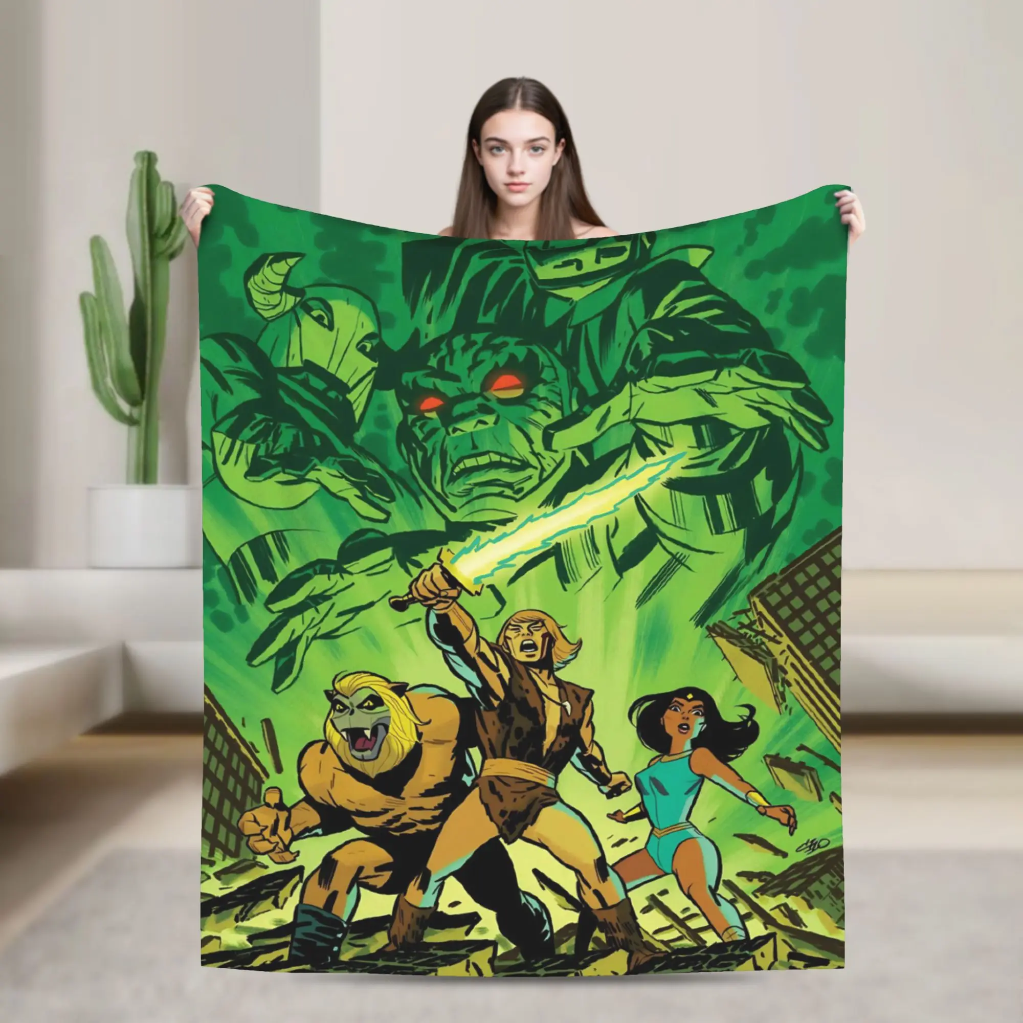 Thundarr The Barbarian Printed Blanket For Men Women Ultra Soft  Throw Blankets for Sofa 50x60 Inches Multiple Sizes