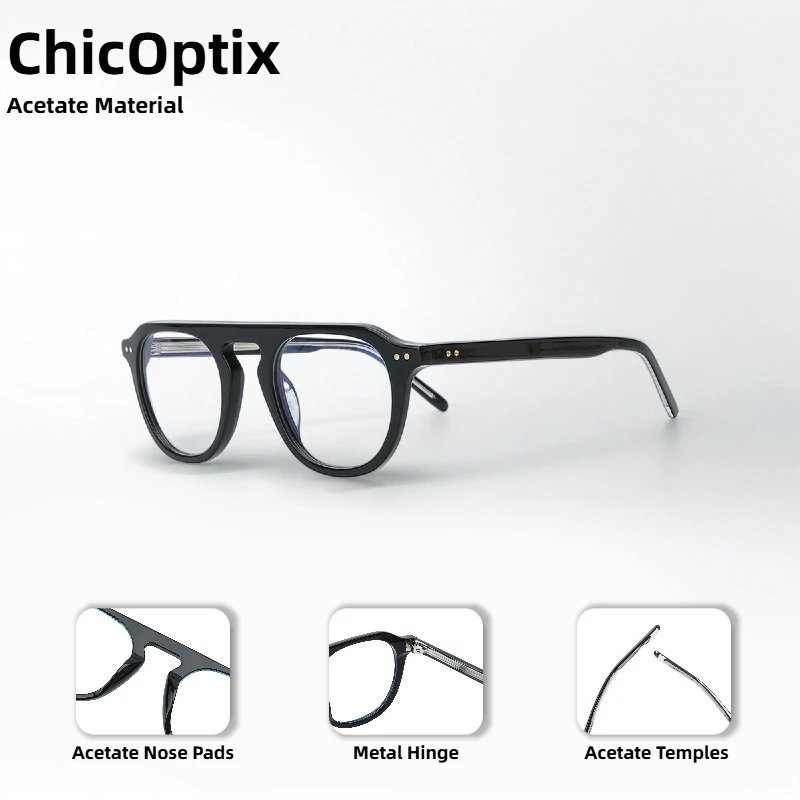 Fashion Retro Men's Optical Glasses Brand Designer Classic Women's Glasses High Quality Acetate Frame Clear Lens Stylish Design