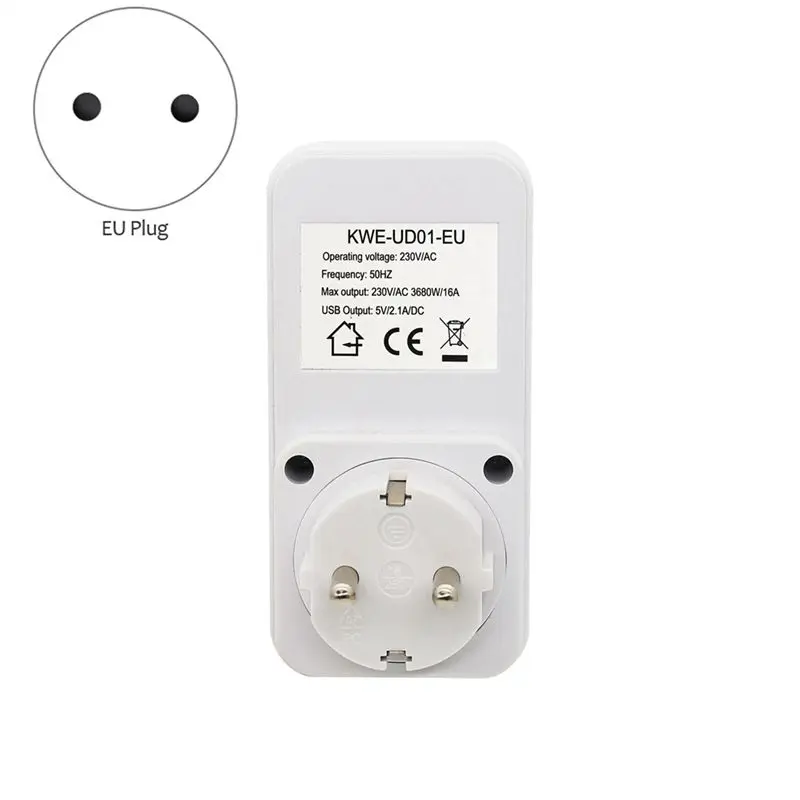 AT16 Surge Protector Socket Voltage Relay Digital Timer Socket Switch 6 Hour 220V 230V Appliance Time Controler EU Plug
