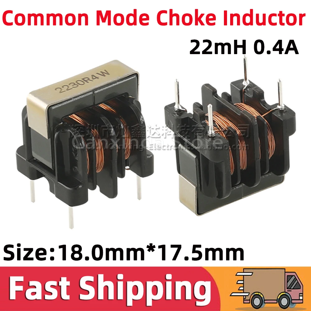 2pcs PLA10AN2230R4D2B 2230R4W Common Mode Choke Power Inductor Inductance 22mH 0.4A Switching Power Supply Signal Filter