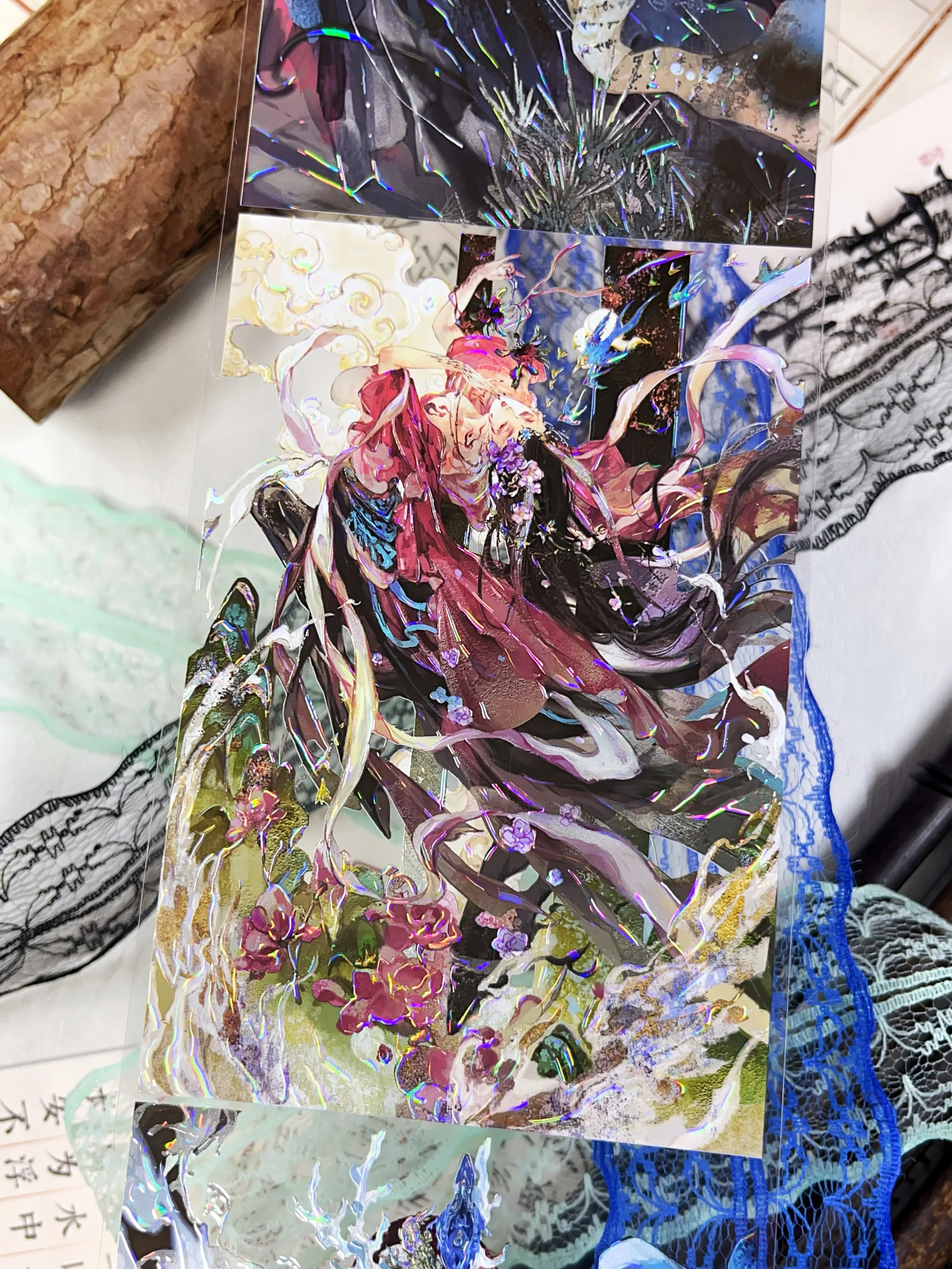 Ancient Fairy Mythical Creatures Shiny Shell PET Tapes  Craft Supplies DIY Scrapbooking Card Making Decorative Plan Sticker