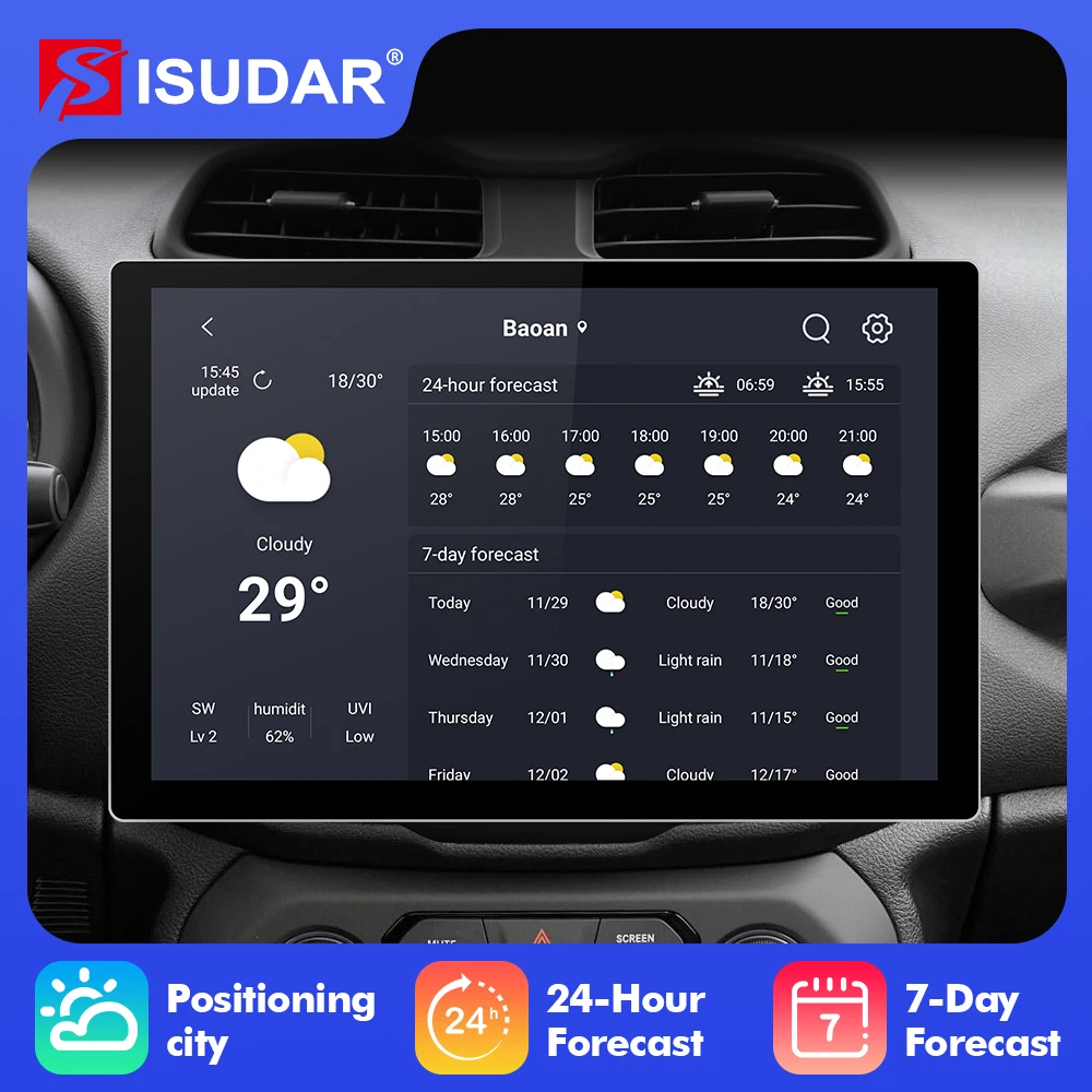 

Car Radio On-line Weather Only For ISUDAR Store Car Multimedia Player