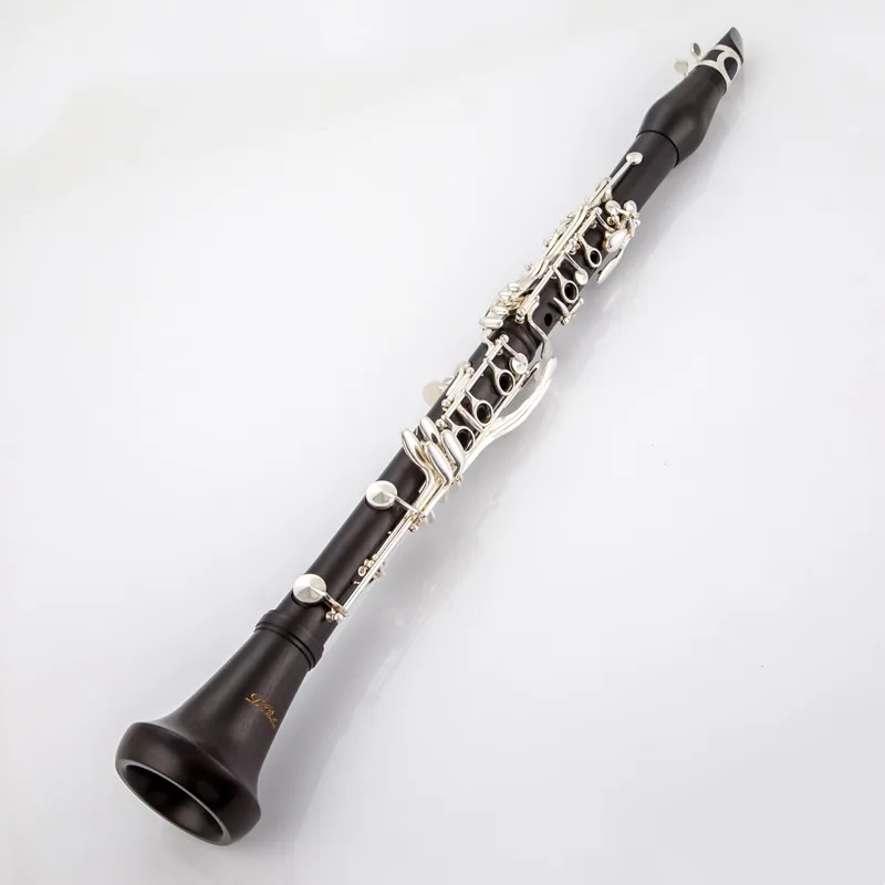 French Clarinet Bb Clarinet Wood ebony Clarinet 17 Keys Silver Key Musical Instruments Case Mouthpiece Reeds