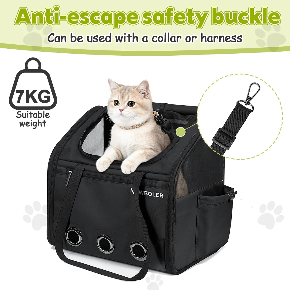 NEWBOLER Brompton Faltfahrrad Haustiertasche Tragetasche Tragbare Fahrrad-Vordertasche Faltbare Outdoor-Reisetasche für Katzen und Hunde – Detail 7