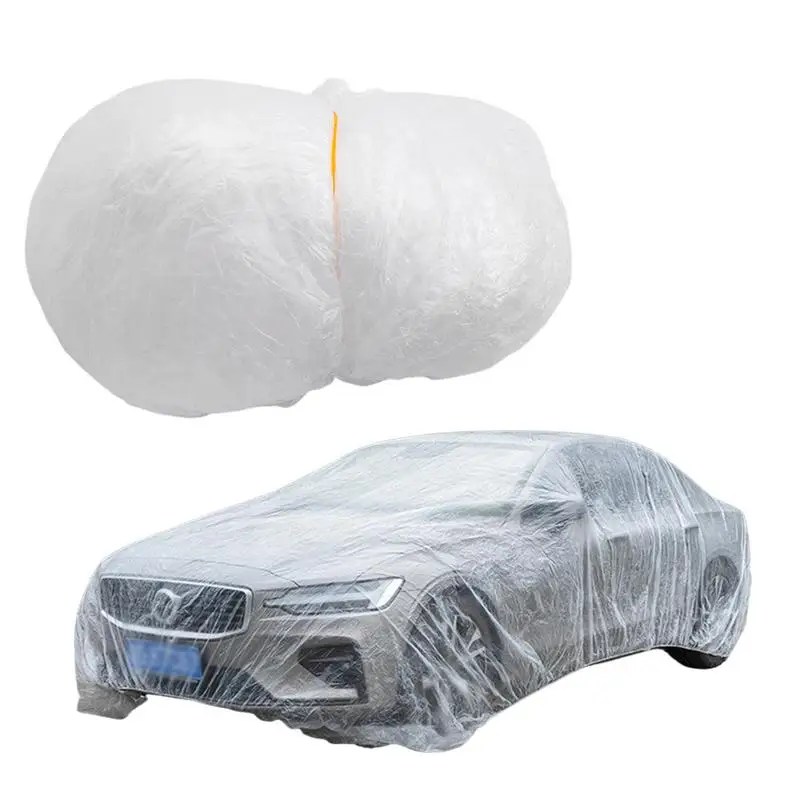 Universal Transparent Disposables Car Covers Dust Protective Disposables Car Covers Scratch Resistant Disposables Car Covers