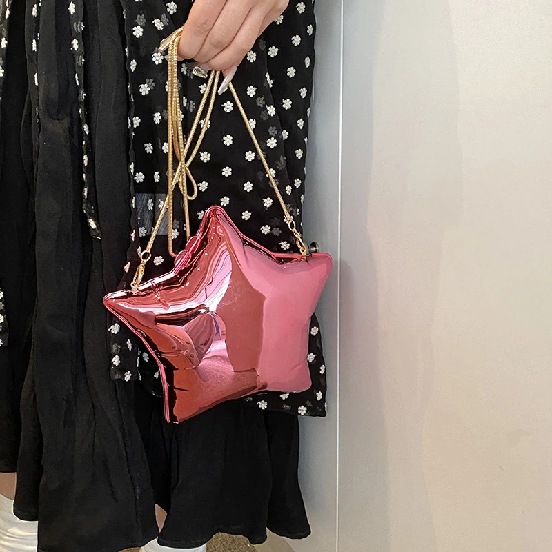 Acrylic Shiny Stars Crossbody Bag For Women Fashion Party Shoulder Bags Ladies Designer Luxury Handbag High Qaulity 2024