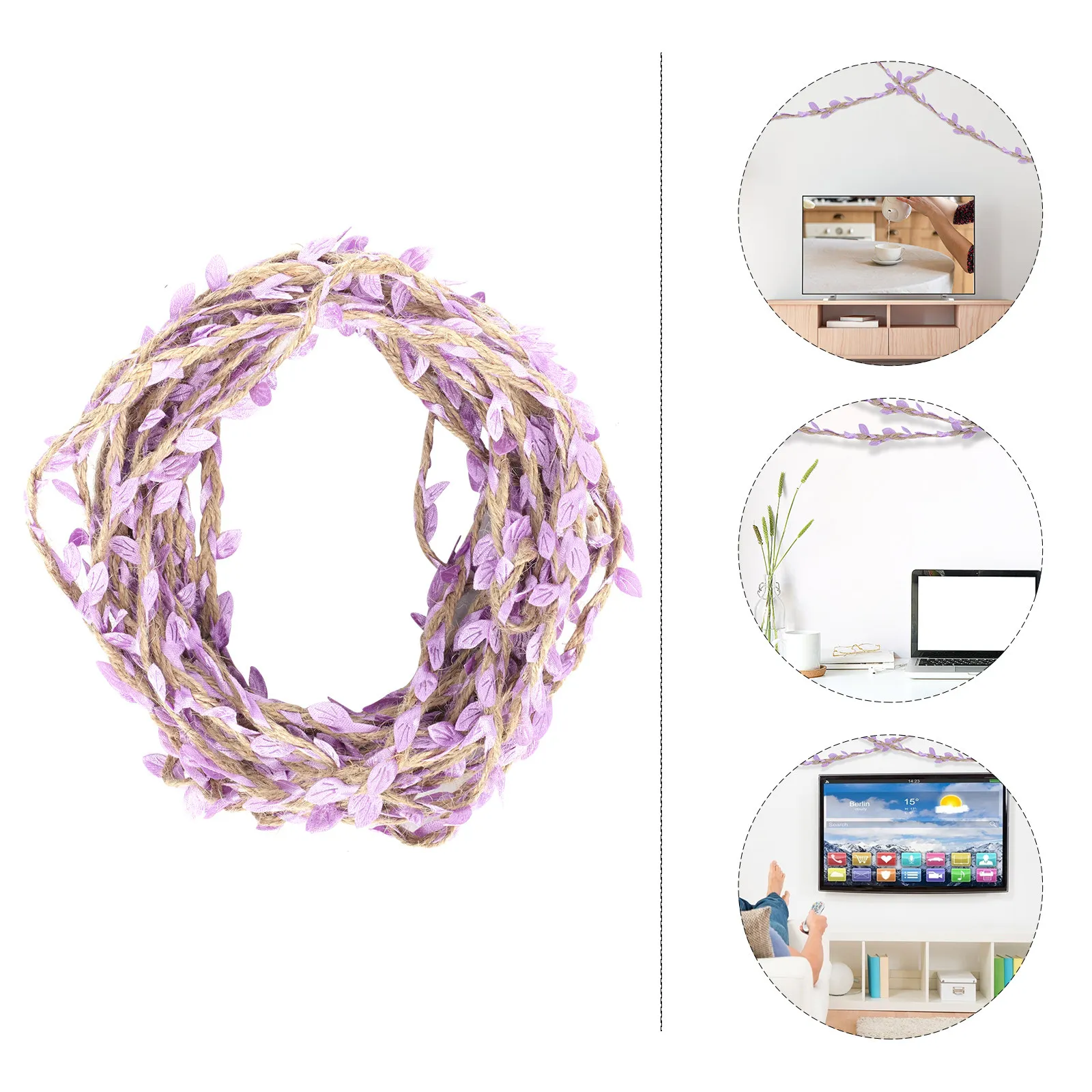 1Pcs Handmade DIY Simulation Rattan Rope Decorative Rope for Wedding Party DIY Crafts Floral Home Decor Gift Basket Wrapping