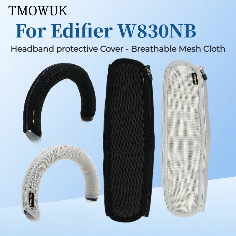 

Headphone Head Beam Cover for Edifier W830NB Headset Protective Case Headband Protector Sleeve Breathable Mesh Cloth Zipper
