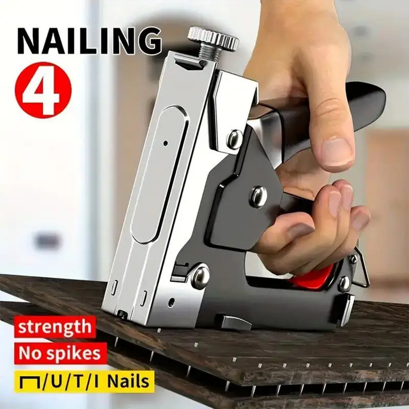 Nail Wall Fastening Tool Furniture Staple Machine Wire Stapler And Brad Nailer Nails Machine Tool For Wood Processing Photo