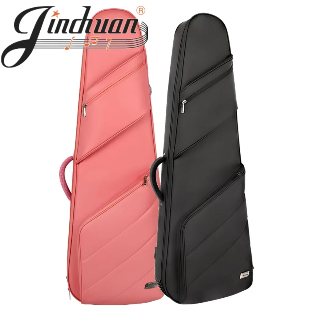 Trendy 41-Inch Electric Guitar Bag Waterproof Padded Bass Gig Bag Portable Instrument Backpack for Stage Travel Daily Storage