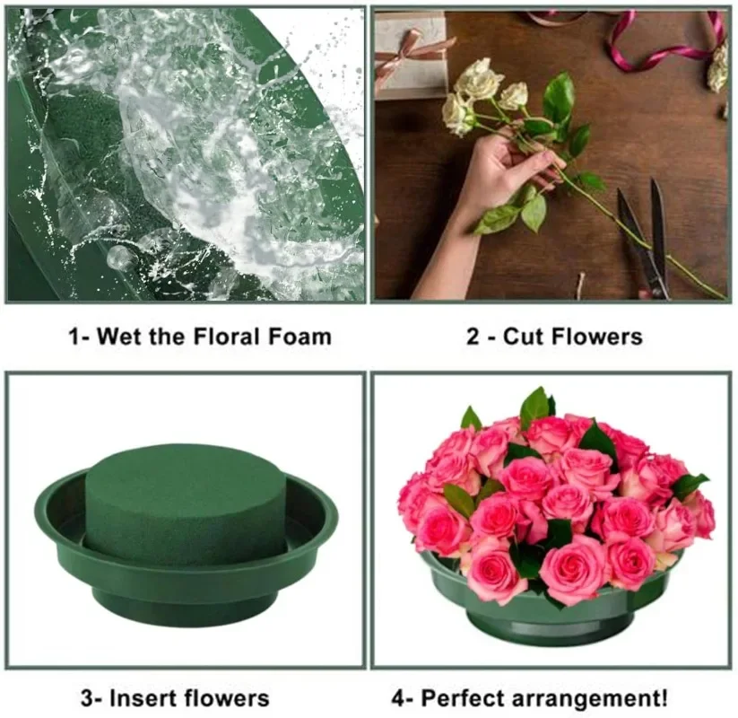 زهرة رغوة صينية تشكيلة زهور الزخرفية وعاء الزهور الحاويات زهرة الطين تحديد لوحة الزفاف حفلة عيد الميلاد الديكور