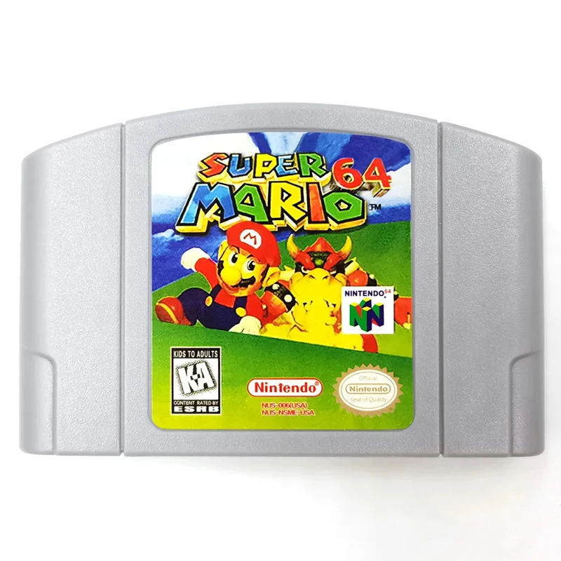 64 Bit Video Game Console  US Version Toys Game Collection Cartridge N64 Mario Series Kart Party Super Smash Bros Bad Fur Day