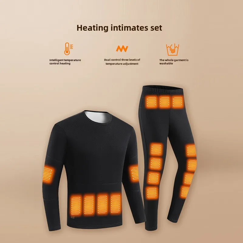 

Heating Underwear SuitUSBIntelligenceDCDouble Connector Heating Underwear Warm-Keeping and Cold-Proof Constant Temperature Fleec