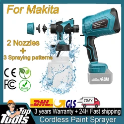 1000ML Cordless Paint Sprayer Gun For Makita 18V Battery Paint Spray Gun Wireless For Home Wall Car Painting Home DIY Spraying