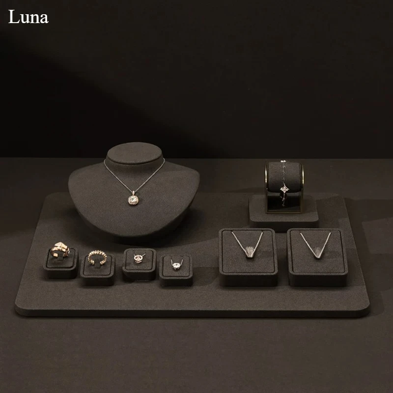 

High-End Necklace Ring Bracelet Display Stand, Luxury Jewelry Showcase Prop, Store Counter Organizer for Boutique Collection