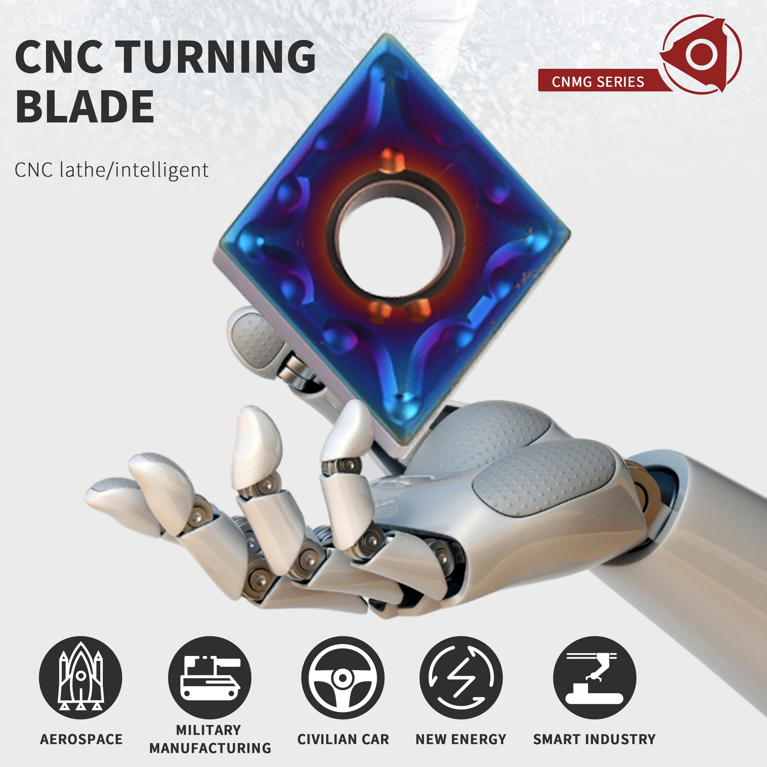 Lathe Cutting Blades CNMG120404 CNMG120408 MA GD8010 Wear-resistant Carbide Inserts External Turning Tool Nano Blue Flame Series