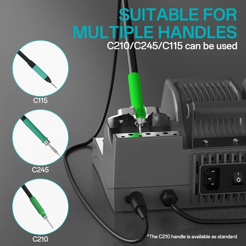 Bakon BK602 PRO 2-in-1 Soldering Station Hot Air Rework Station Adaptive C115/C210/C245 Heating Core Паяльная Станция