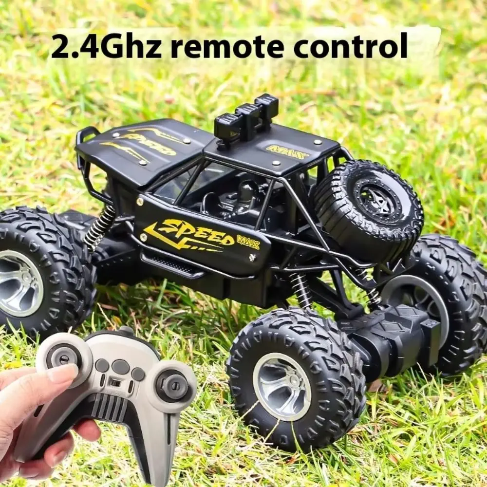 

Alloy Plastic 2.4G Alloy RC Car Four-wheel Drive Off-Road Rock Crawler Black Red Orange Electric Light Music Racing Cars