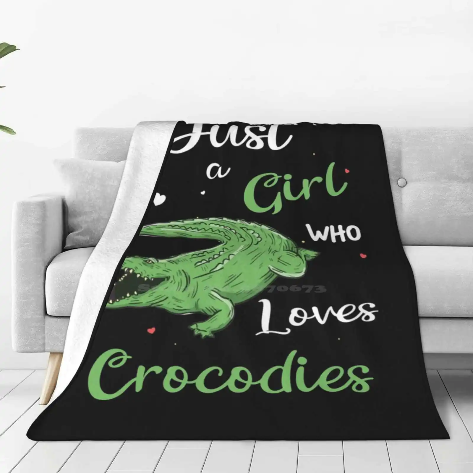 

Crocodile Girl Gift Hot Sale Printing High Qiality Warm Flannel Blanket Just A Girl Who Loves Crocodile Crocodiles Crocodile