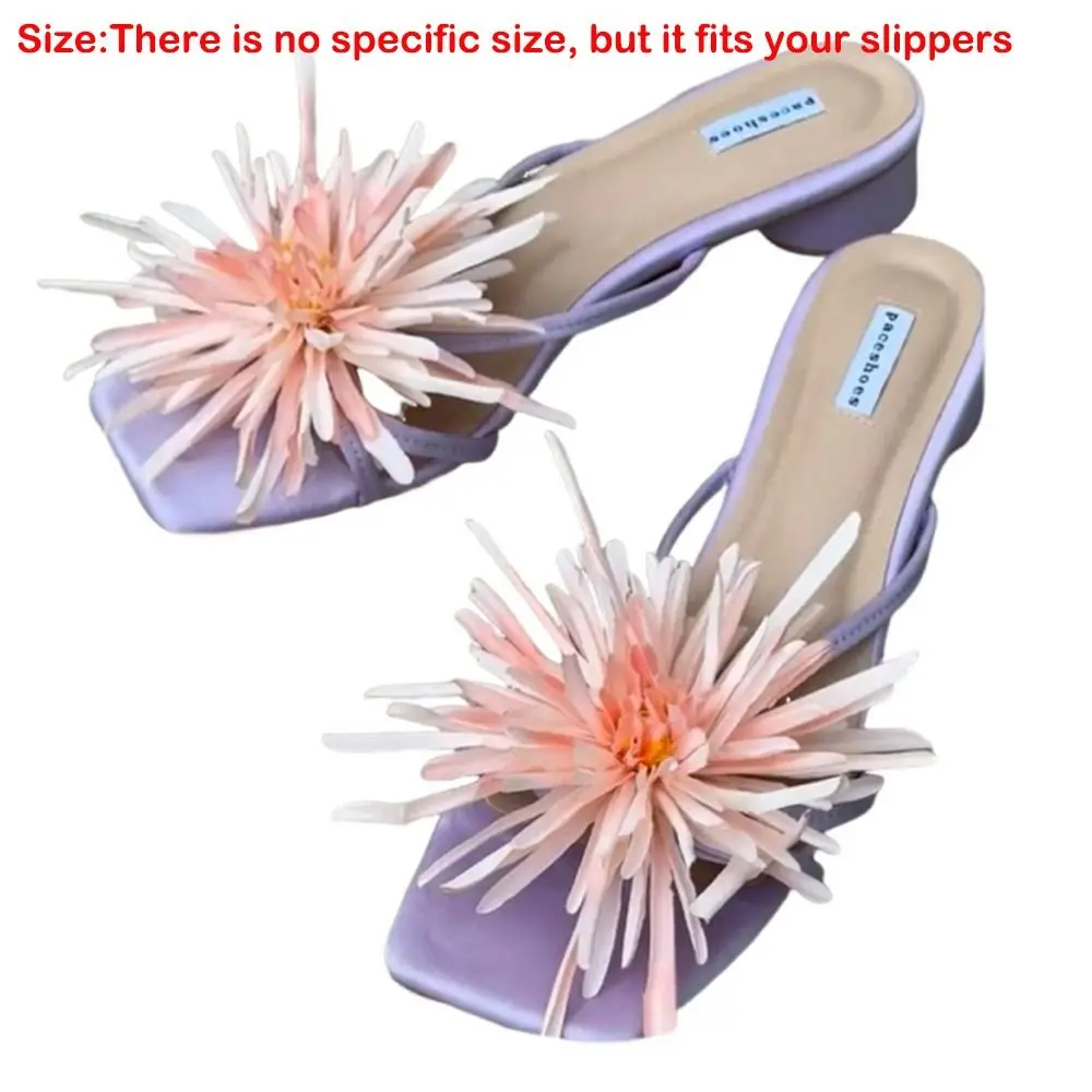 1 زوج محاكاة ملونة التايلاندية الجنية فراشة زهرة أبازيم الحذاء تصميم شخصي فالاينوبسيس حذاء زهرة الصنادل