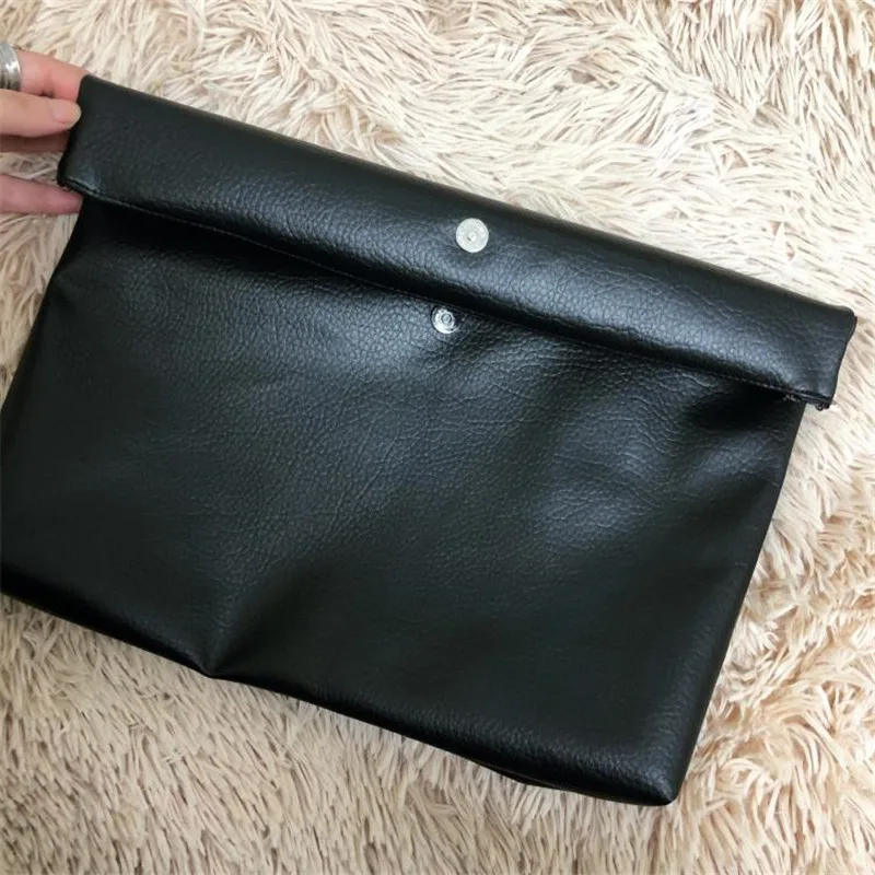 Women Clutch bag soft pu leather Lady evening bags Trend party girl Envelope Bag Large capacity Clutches purse black