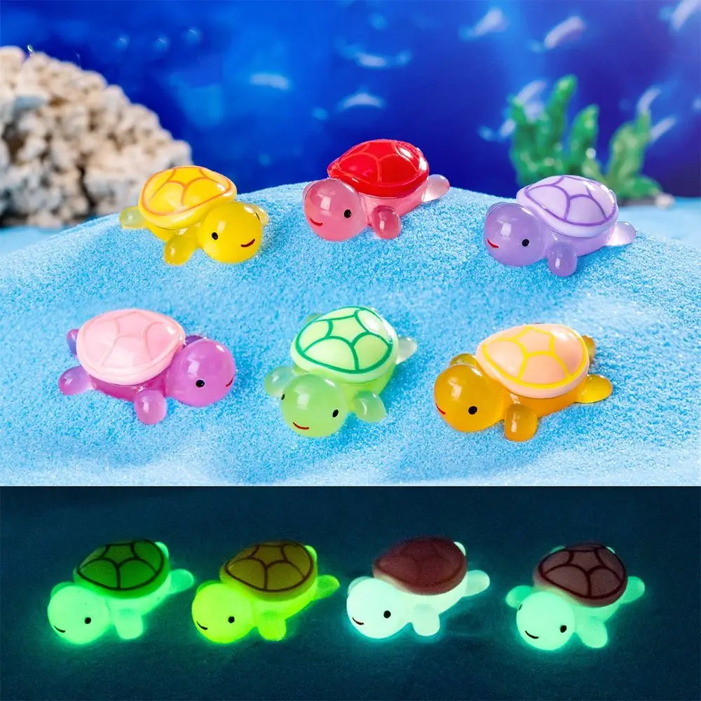 

Mini Luminous Cartoon Turtles, Resin Crafts, Light in the Dark, Turtle Figurines, Miniatures, DIY, Cute Statue