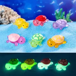Mini Luminous Cartoon Turtles, Resin Crafts, Light in the Dark, Turtle Figurines, Miniatures, DIY, Cute Statue