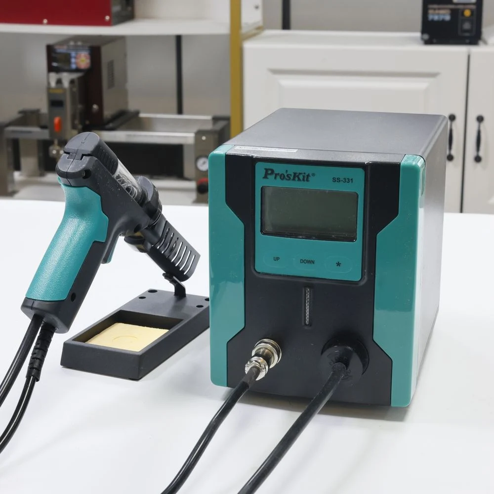 Pro'sKit SS-331H ESD ЖК-цифровой электрический оловоотсос BGA для распайки всасывания вакуумный припой присоска пистолет автоматический сон 110 В/220 В
