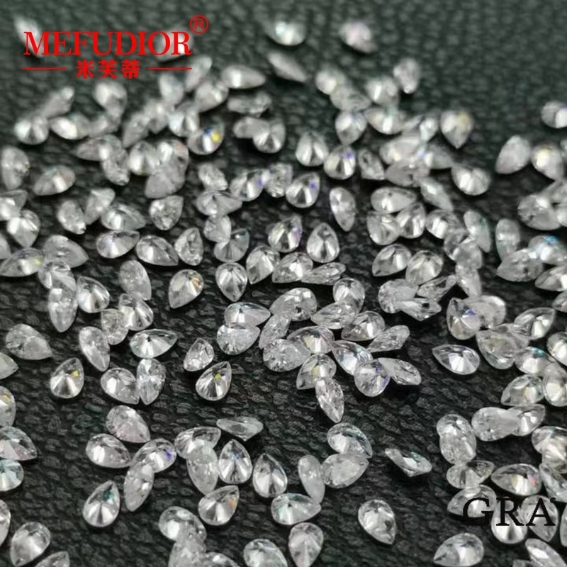 

Factory Wholesale Pear Cut Loose Moissanite Little Stone GRA Certified White D Color VVS1 Diamond Small Size Gemstone