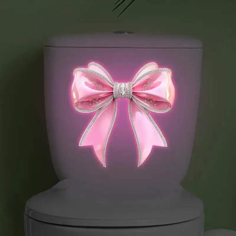 Pink Bowknot Toilet…